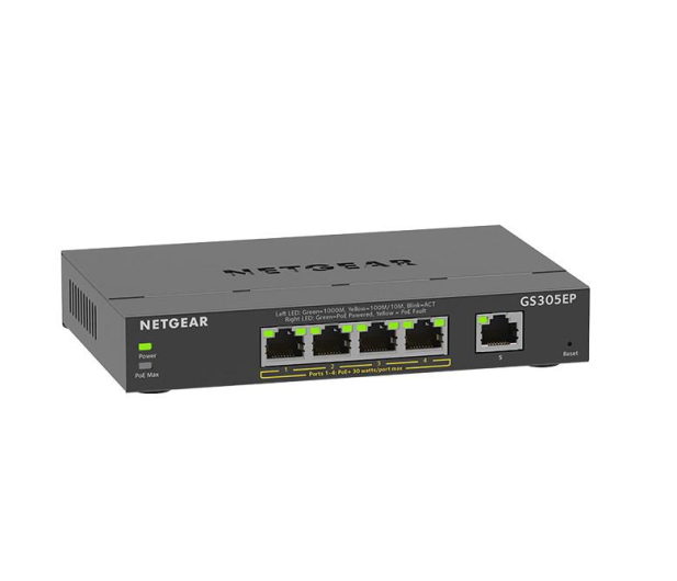 Netgear 5p GS305EP (5x10/100/1000Mbit, 4xPoE+) - 676501 - zdjęcie 2